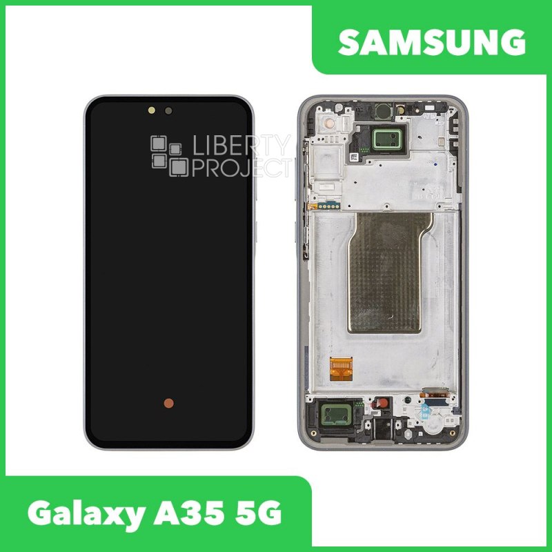LCD дисплей для Samsung Galaxy A35 5G SM-A356E в рамке (синий) 100% OR SP