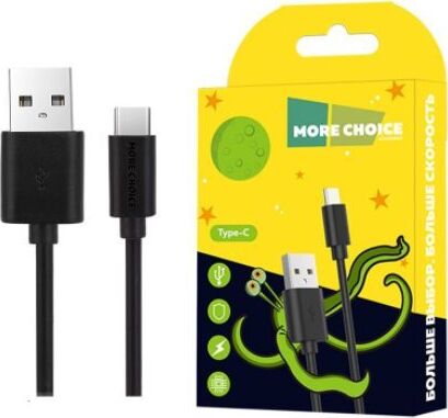 Кабель MORE CHOICE (4627151190785) K13a USB (m)-Type-C (m) 1.0м, черный