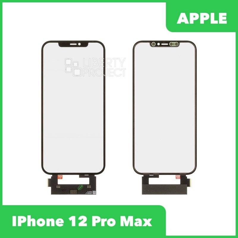 G+OCA PRO тачскрин для IPhone 12 Pro Max олеофобное покрытие (без чипа) (черный)
