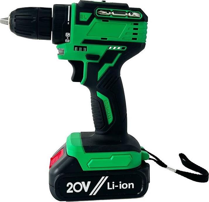 Дрель аккумуляторная бесщеточная ZITREK Greenpower 20 Pro (20В, Li-ion аккум. 2шт, ЗУ, кейс, бита) 063-4061