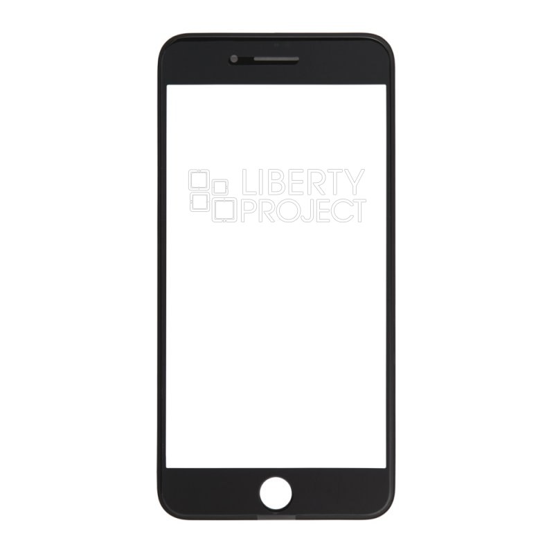 Стекло в сборе с рамкой для iPhone 8 Plus (черный)