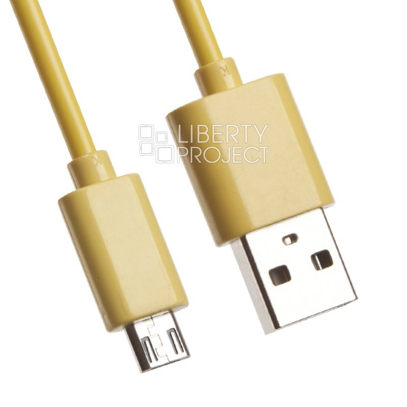 USB Дата-кабель Micro USB (желтый/европакет) 1 метр