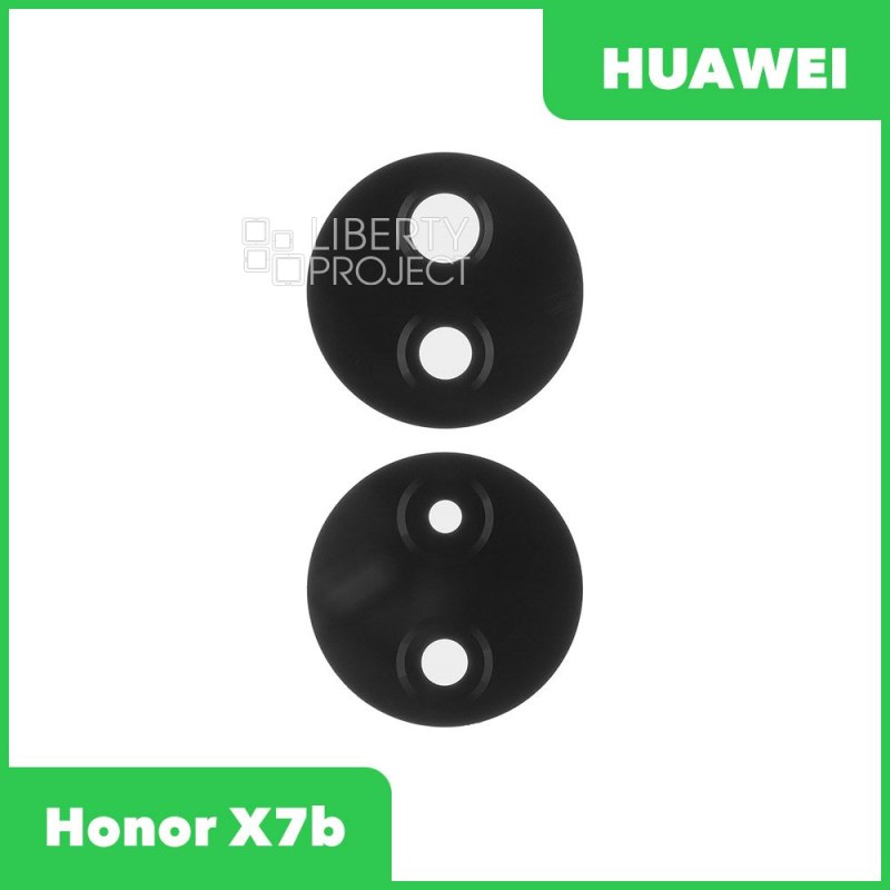 Стекло задней камеры для Huawei Honor X7b (черный)