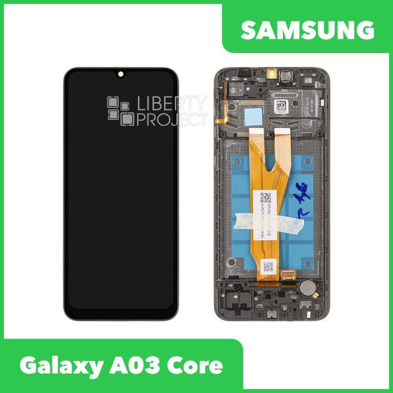 LCD дисплей для Samsung Galaxy A03 Core SM-A032 в рамке (черный) SP_Ref
