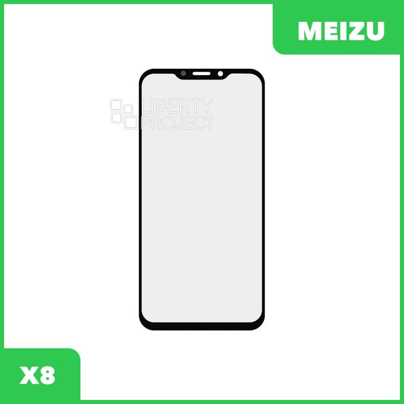 Стекло + OCA пленка для переклейки Meizu X8 (черный)