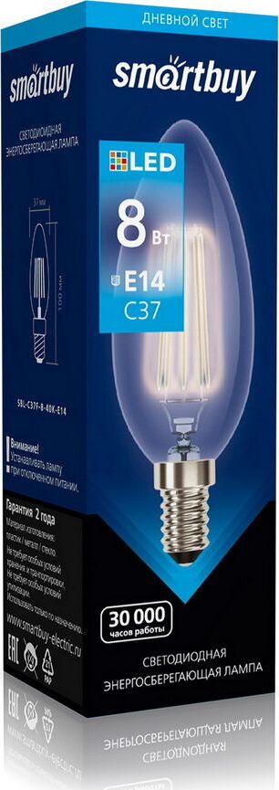 Лампа SMARTBUY (SBL-C37F-8-40K-E14) 8W/4000/E14