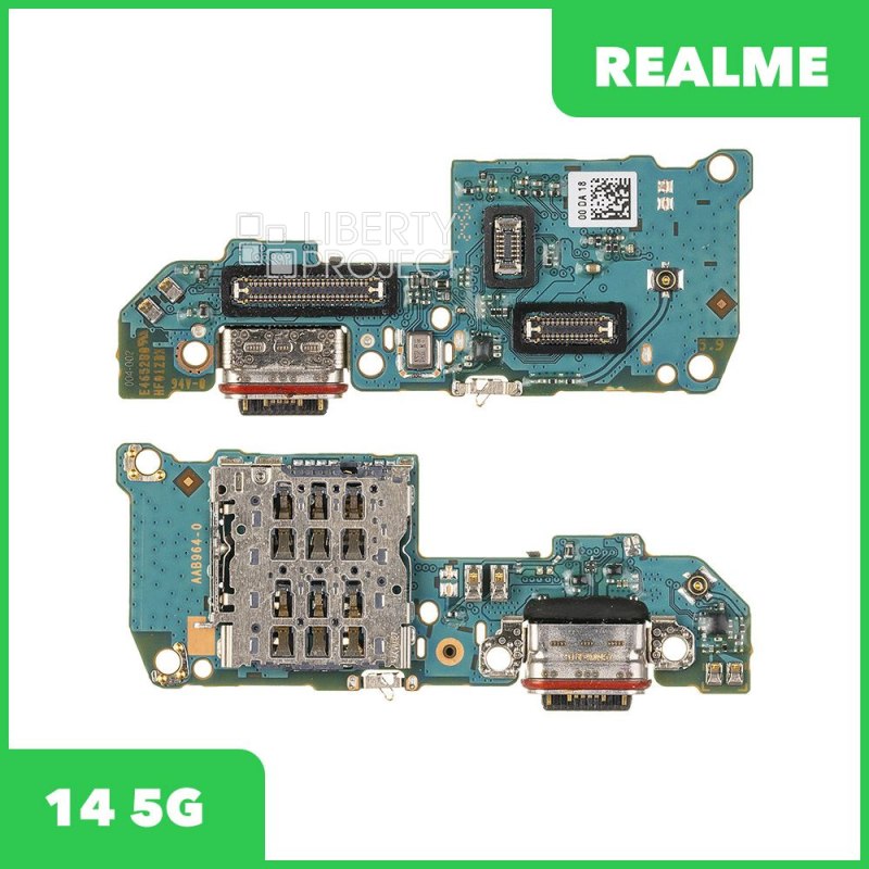Шлейф/FLC Realme 14 5G на системный разъём/микрофон, ориг
