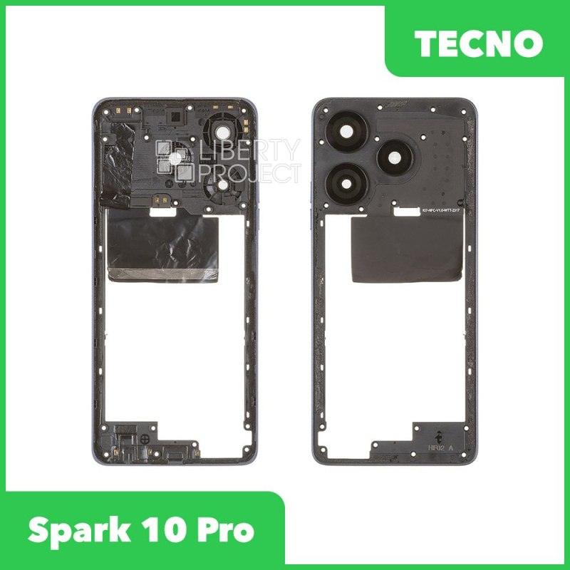 Средняя часть для Tecno Spark 10 Pro (KI7) (черный)
