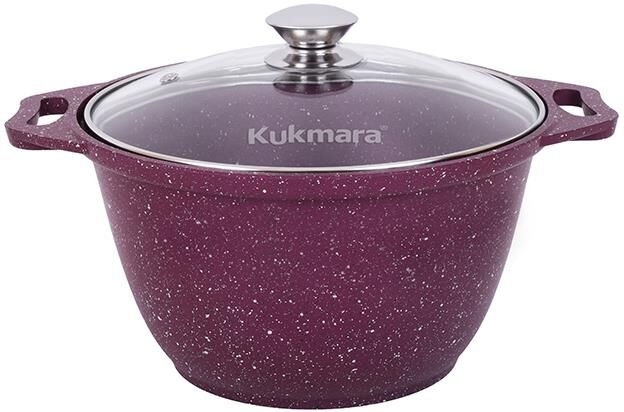 Кастрюля KUKMARA к41tsm а/пр литая 4,0л стекл/кр Trendy style mystery