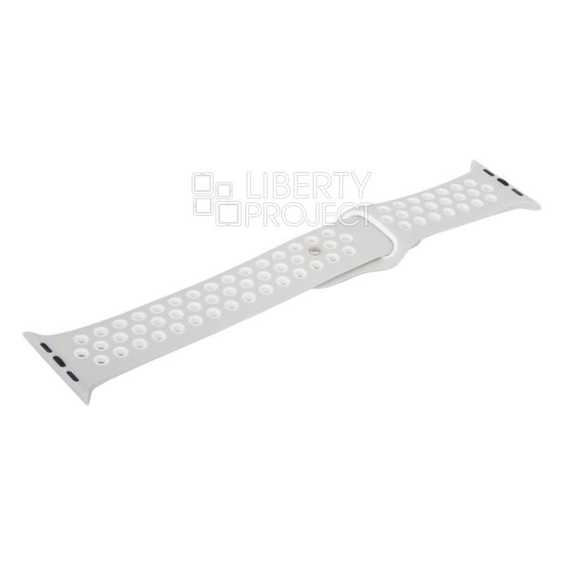 Ремешок для Apple Watch COTEetCI W12 Sports Dot Watchband 42 мм/44 мм спорт (белый/серый)