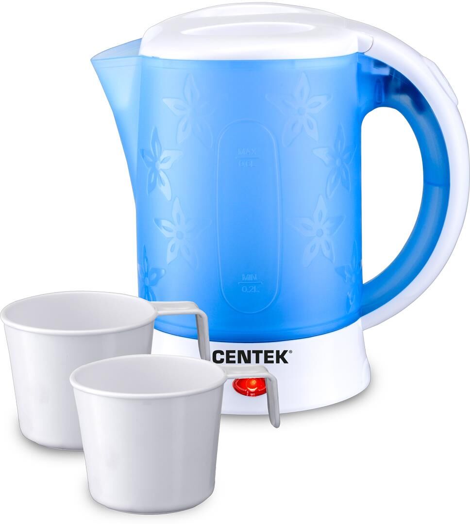 Чайник электрический CENTEK CT-0054 Blue (0,6л, пластик)
