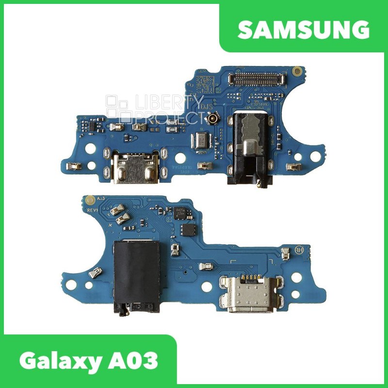 Шлейф/FLC Samsung Galaxy A03 SM-A035 на системный разъём/разъём гарнитуры/микрофон