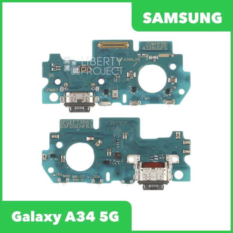 Шлейф/FLC Samsung Galaxy A34 5G SM-A346 на системный разъём/микрофон