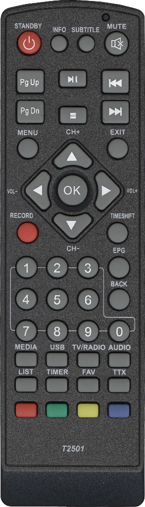 Пульт Huayu T2501 для DVB-T2 ресивера
