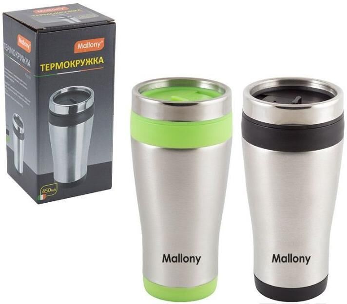 MALLONY Термокружка в корпусе из нерж. стали FELICITA, 450 мл (074038)