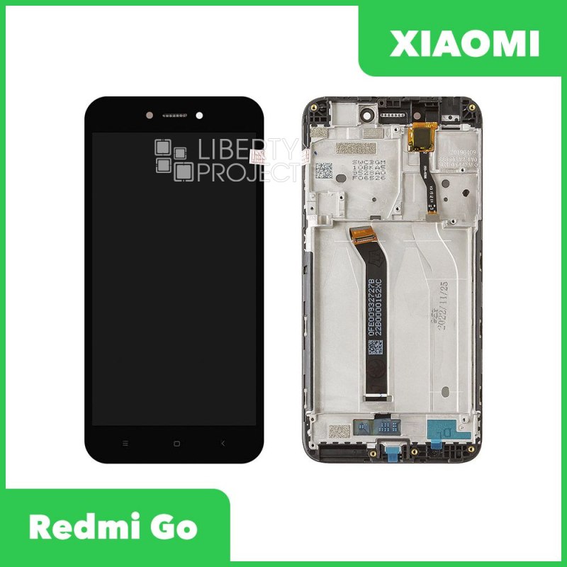 LCD дисплей для Xiaomi Redmi Go с тачскрином в рамке (черный) 100% OR