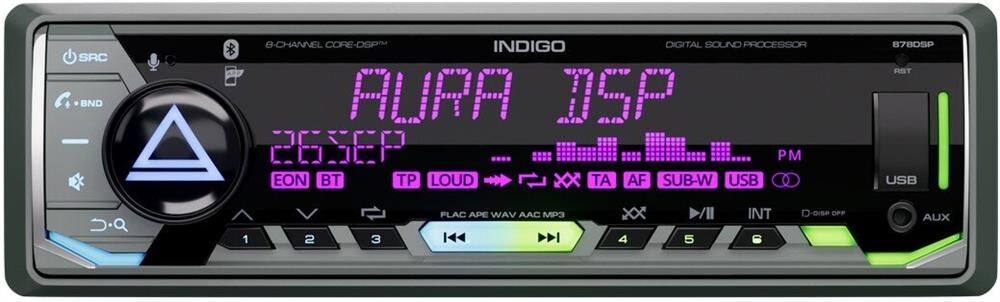 Автомагнитола AURA INDIGO-878DSP USB-ресивер