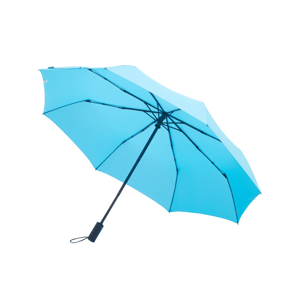 Зонт RiSETIME, Three-fold Eight-frame Automatic Umbrella, автоматический, складной, цвет: светло-голубой