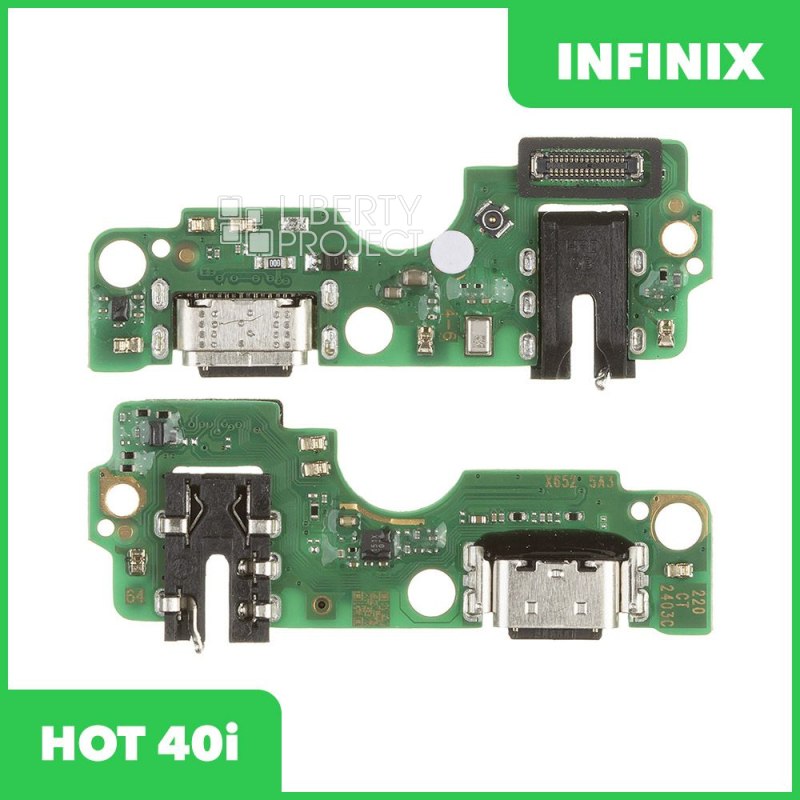 Шлейф/FLC Infinix Hot 40i/Smart 8/Tecno Spark GO 2024 на системный разъём/микрофон