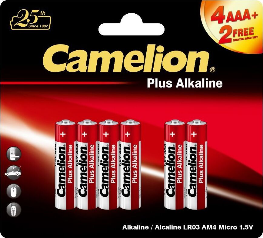 Элементы питания CAMELION (14112) 4+2LR03-BP