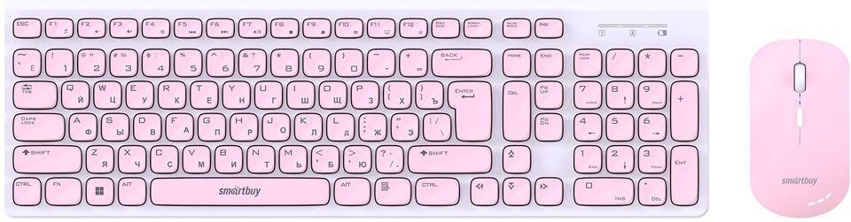 Клавиатура+мышь SMARTBUY SBC-250288AG-WP бело-розовый