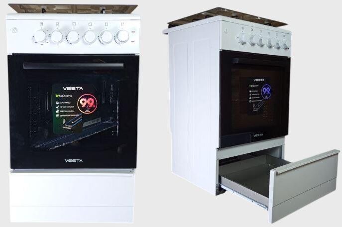 Комбинированная плита VESTA Valencia VKE 50 10-E Белый Ex с VD