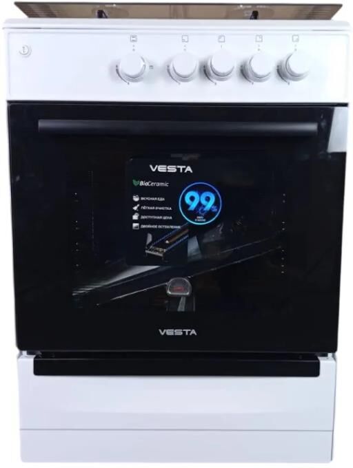 Газовая плита VESTA Bergamo VGG 10-G ГК дух с VD белый