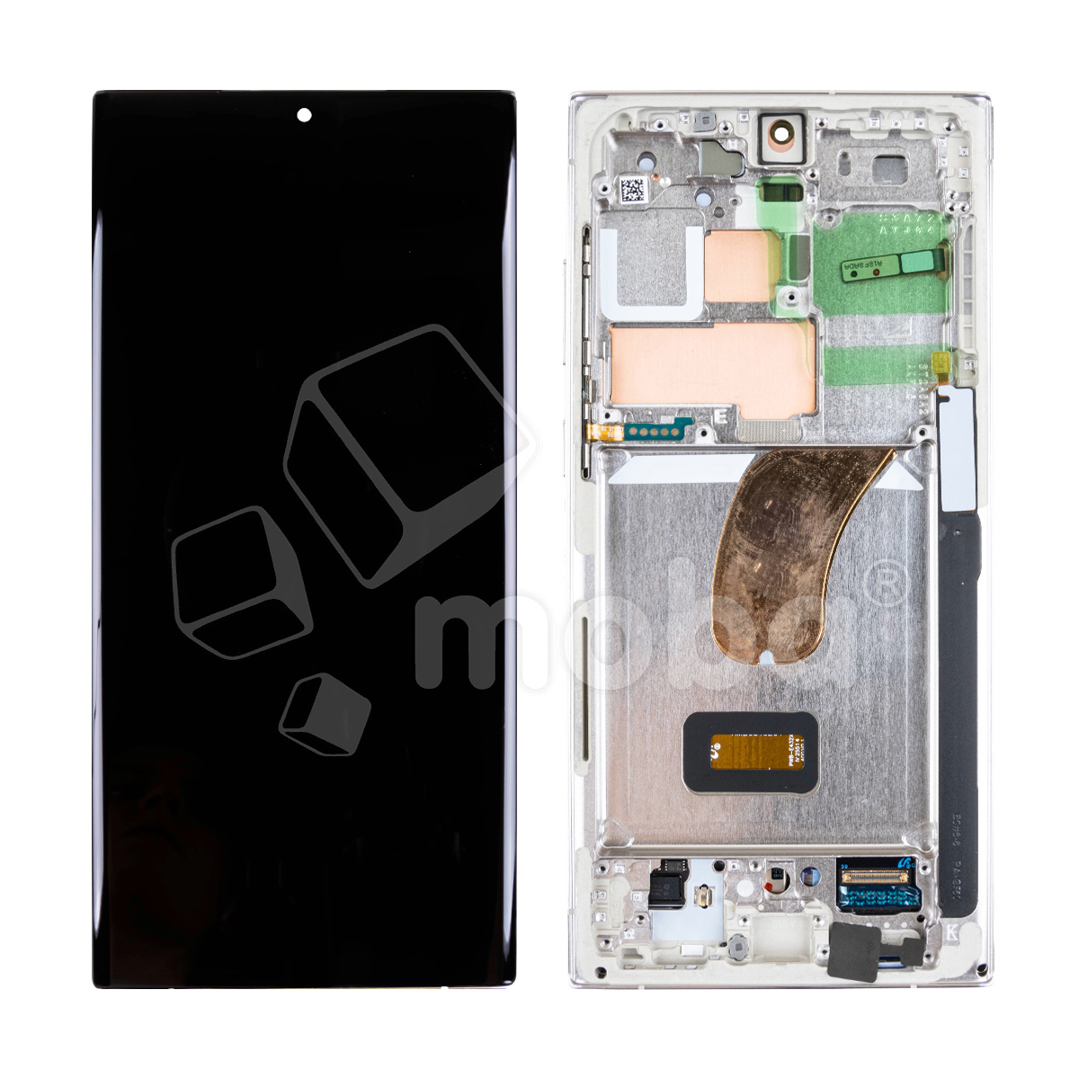 Дисплей для Samsung Galaxy S23 Ultra (S918B) модуль с рамкой Бежевый - Сервисный Оригинал