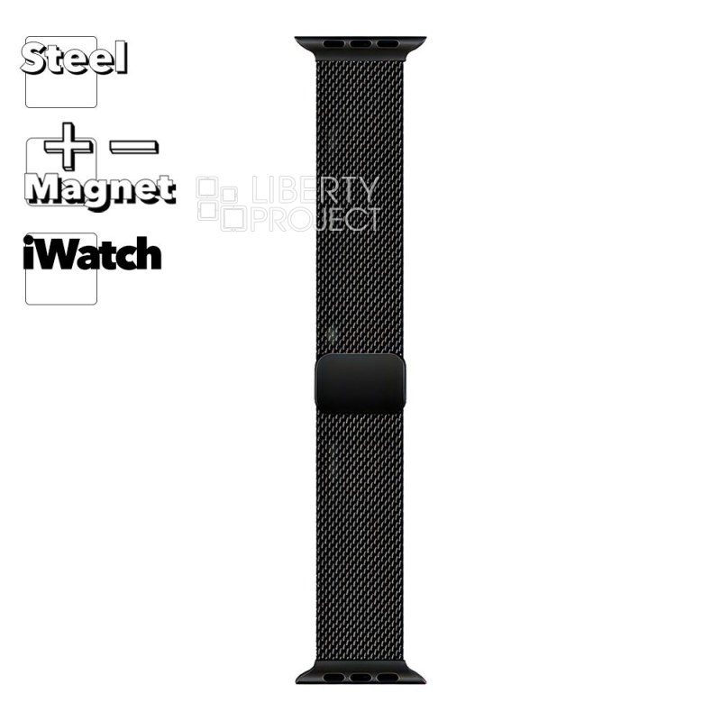Ремешок HOCO iWatch WA26 May 38/40/41 мм миланский магнитный (черный)
