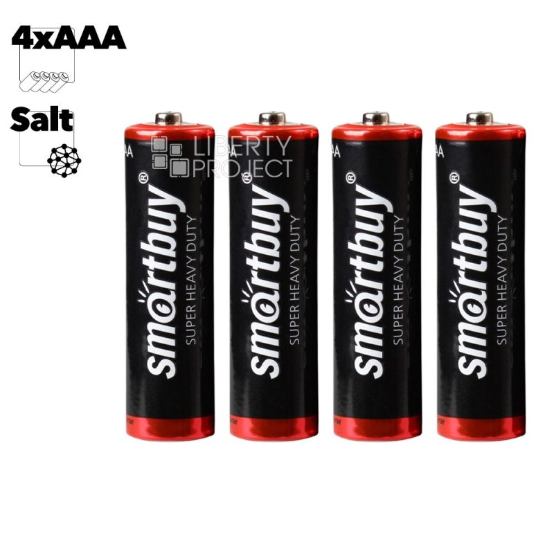 Батарейка солевая Smartbuy R03 AAA 4шт в блистере