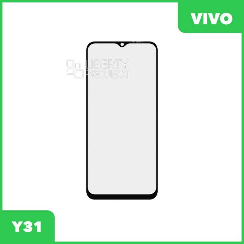 Стекло + OCA пленка для переклейки Vivo Y31 (черный)