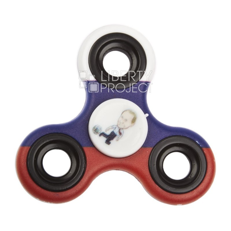 Игрушка антистресс Hand Spinner "Президент играет в футбол" (пластик/коробка)