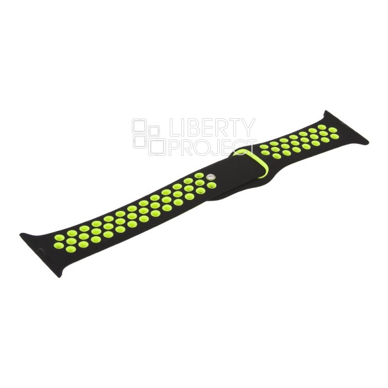 Ремешок для Apple Watch COTEetCI W12 Sports Dot Watchband 38 мм/40 мм спорт (черный/зеленый)
