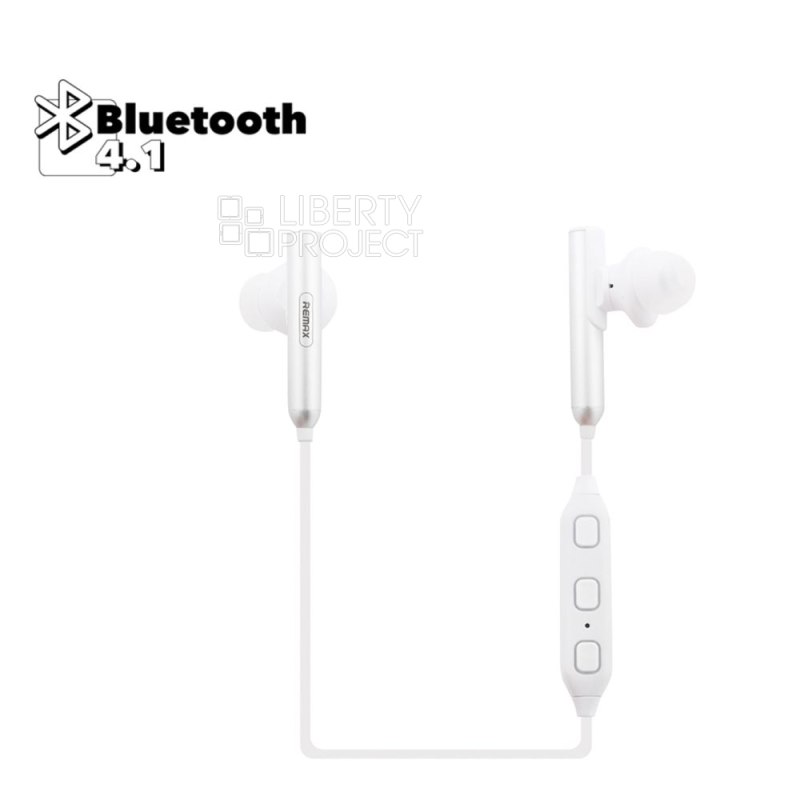 Bluetooth гарнитура REMAX RB-S9, BT4.1, внутриканальная, громкость +/- (белый)