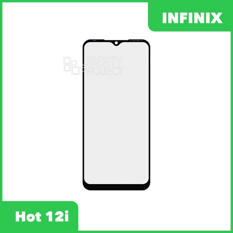 Стекло + OCA пленка для переклейки Infinix Hot 12i (черный)