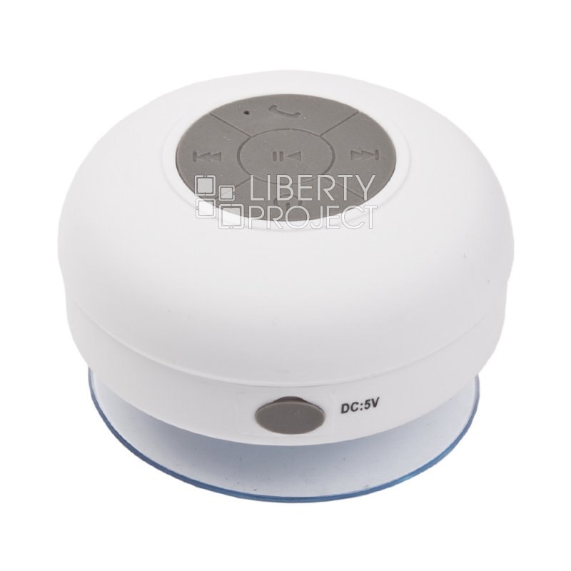 Колонка беспроводная Bluetooth "LP" LP-S40 Присоска/защита от влаги IPX4 (белая)
