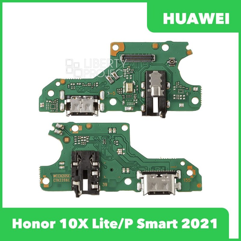Шлейф/FLC Huawei Honor 10X Lite/P Smart 2021 (DNN-LX9/PPA-LX1) на сис разъём/гарнитура/микрофон