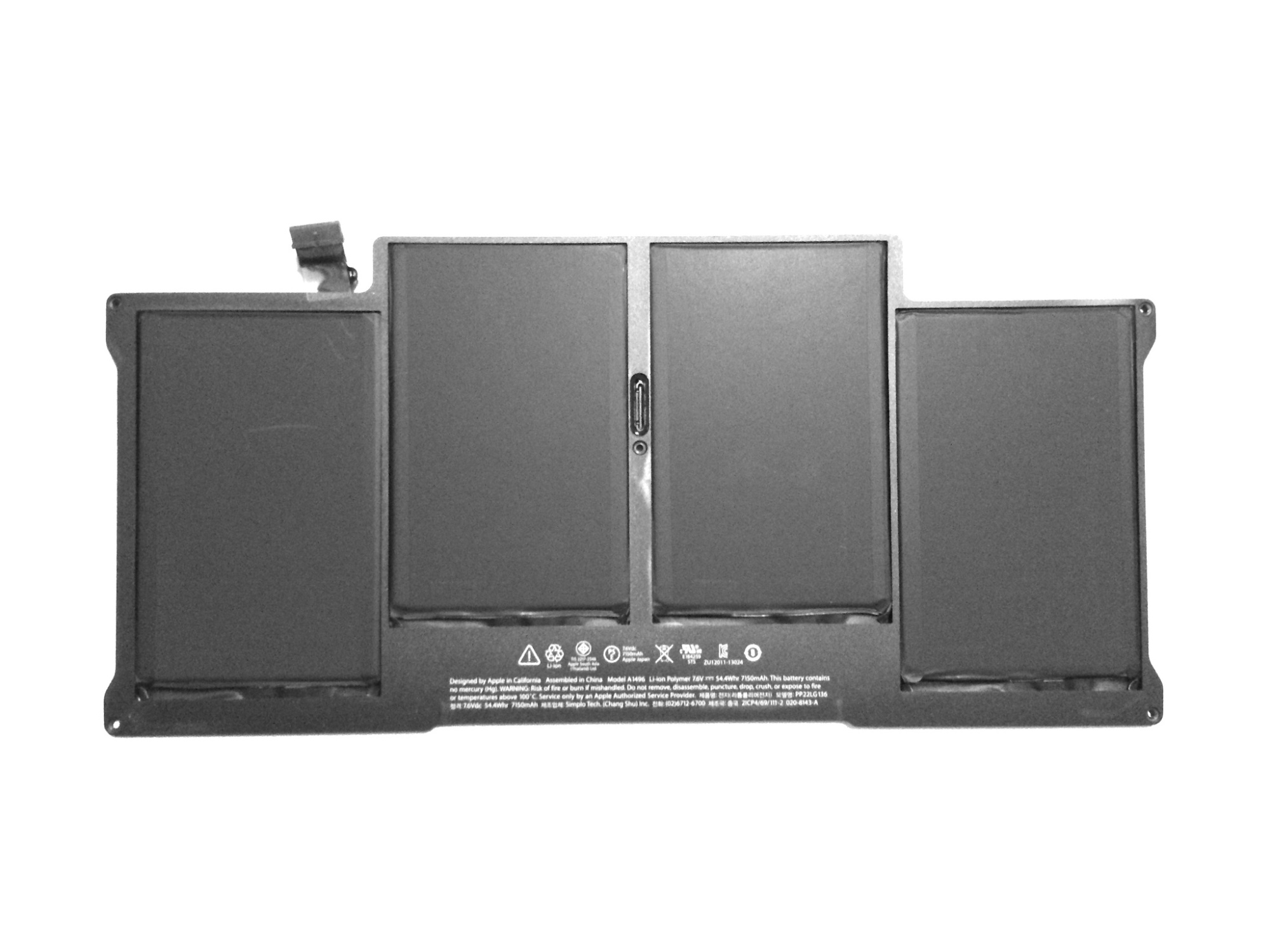 Аккумулятор для MacBook Air 13 A1466/MacBook Air 13 A1496 (7.6 В, 7150 мАч) Premium батарея