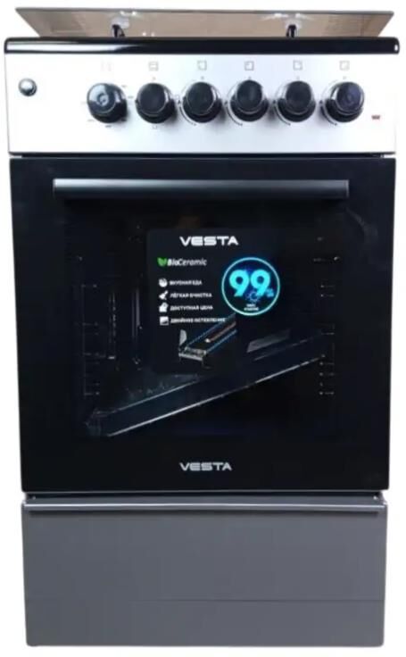 Газоэлектрическая плита VESTA Valencia VGE 50 10-E Ex с VD серый