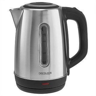 Чайник электрический DELTA LUX DE-1015 black (1,8л. металл)