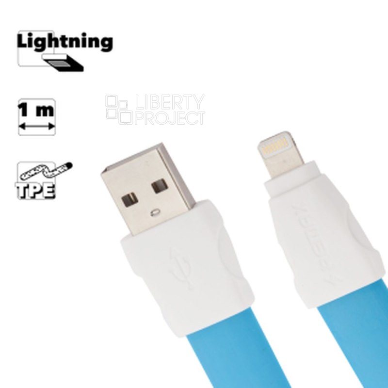 USB кабель REMAX RC-011i Full Speed 2 Lightning 8-pin, 1м, TPE (голубой)
