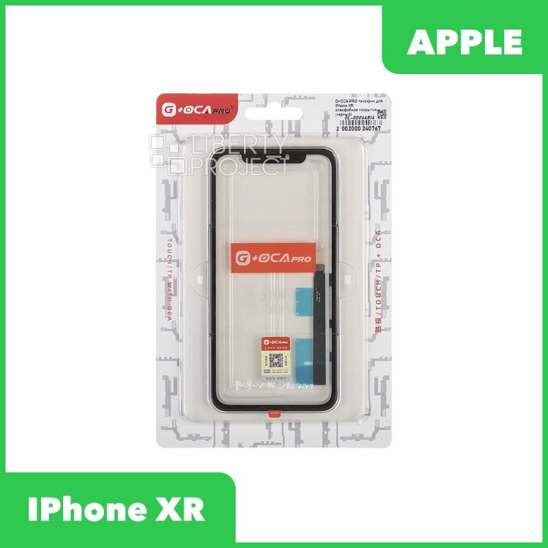 G+OCA PRO тачскрин для IPhone XR олеофобное покрытие (черный)