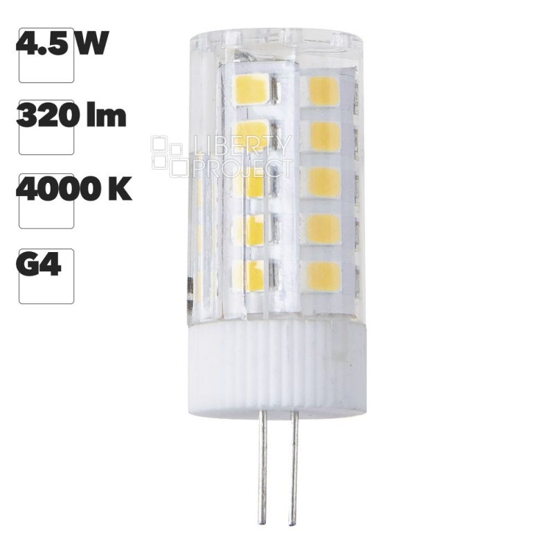 Светодиодная (LED) Лампа Smartbuy G4-4,5W/4000 холодный свет/ G4