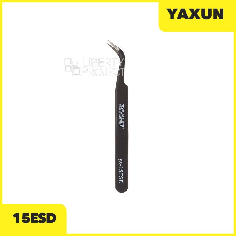Пинцет YAXUN 15ESD (изогнутый)