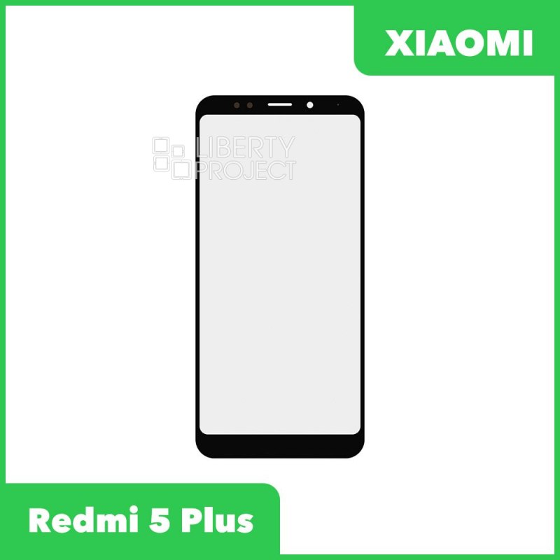 Стекло для переклейки Xiaomi Redmi 5 Plus (черный)