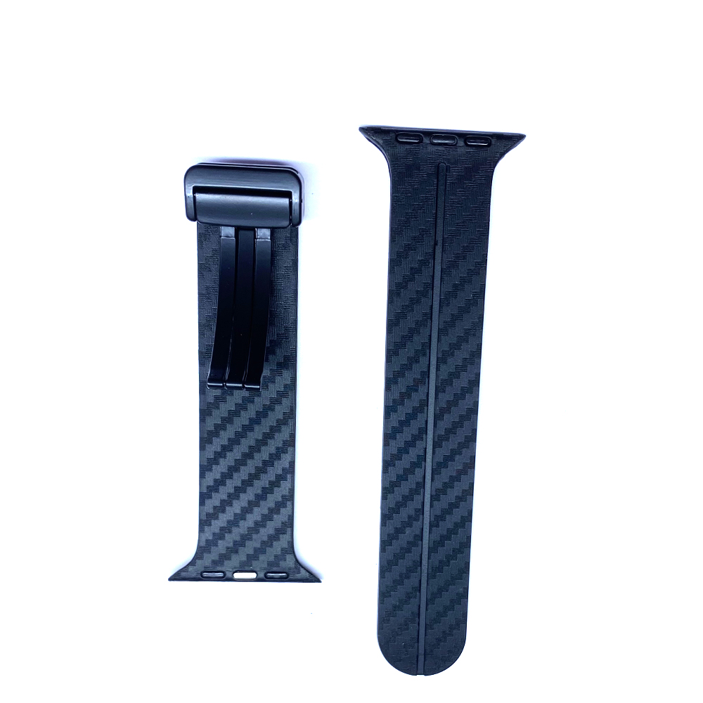 Ремешок для смарт-часов APPLE Watch 42/44/45/49mm generic, силикон, карбон, цвет: черный