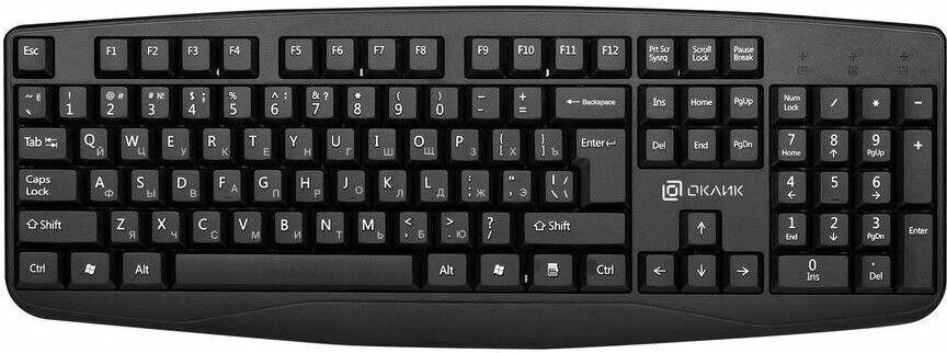 OKLICK Клавиатура Оклик 105M черный USB (1678092)
