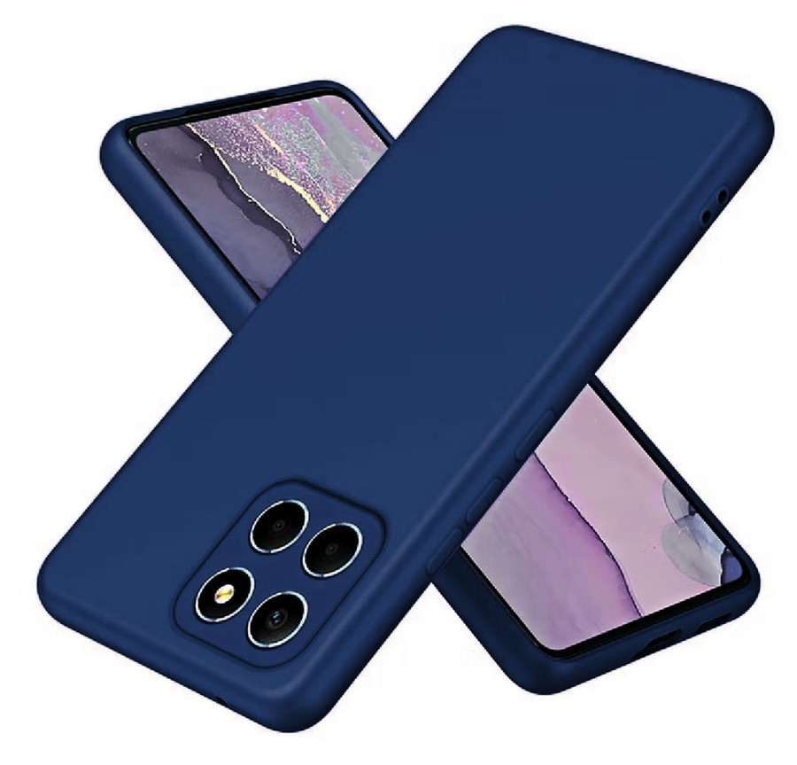 Силиконовая накладка без логотипа Silky soft-touch для Huawei Honor X8B синий