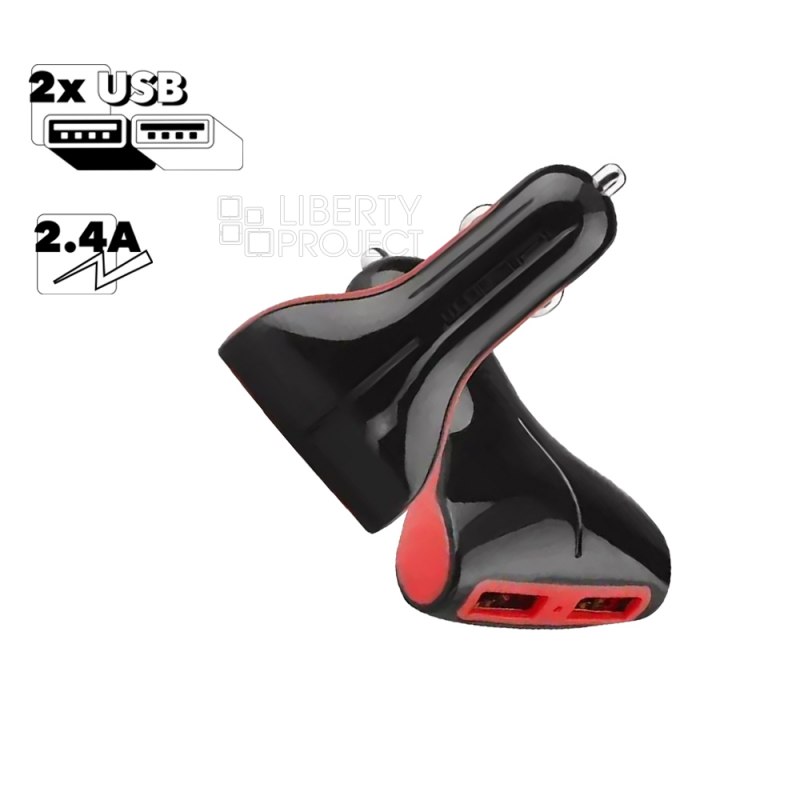 АЗУ Earldom ET-151 2xUSB, 2.4A (черный)