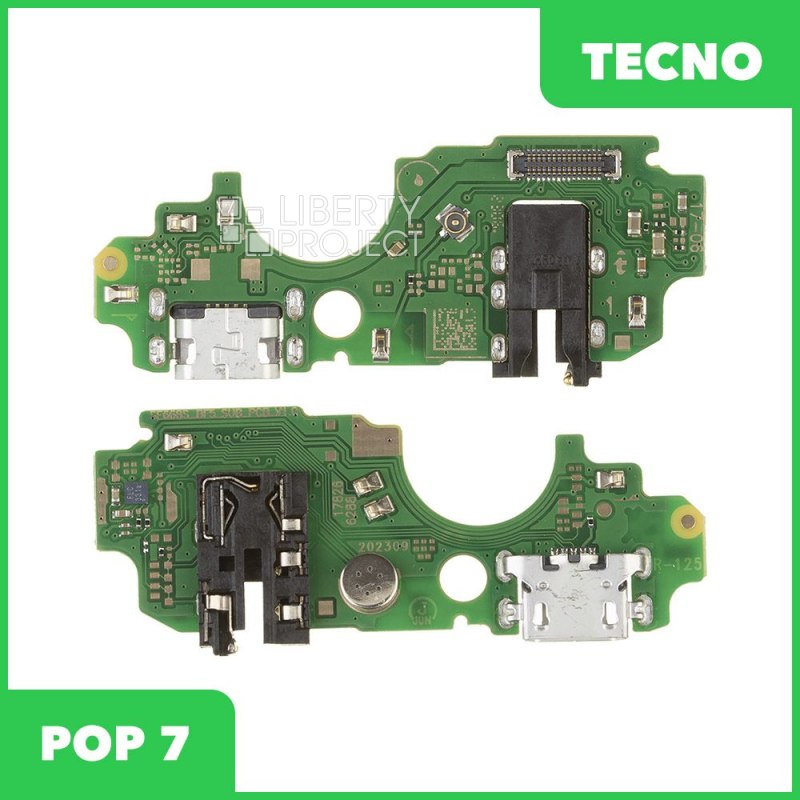 Шлейф/FLC Tecno POP 7 (BF6) на системный разъём/микрофон